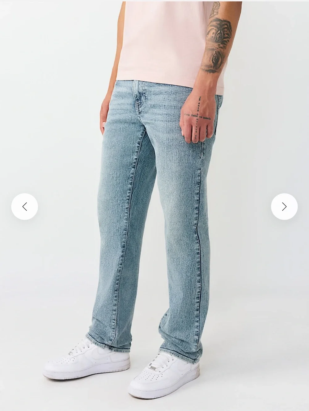 True Religion Men’s Light Blue Wash Denim Jeans